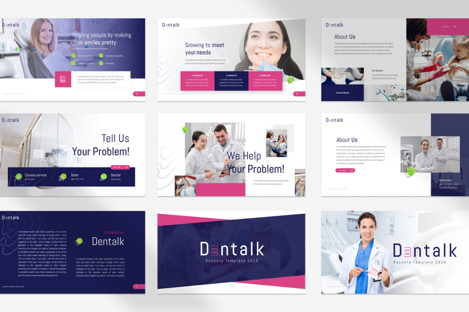 Dentalk Dentist Presentation PowerPoint template